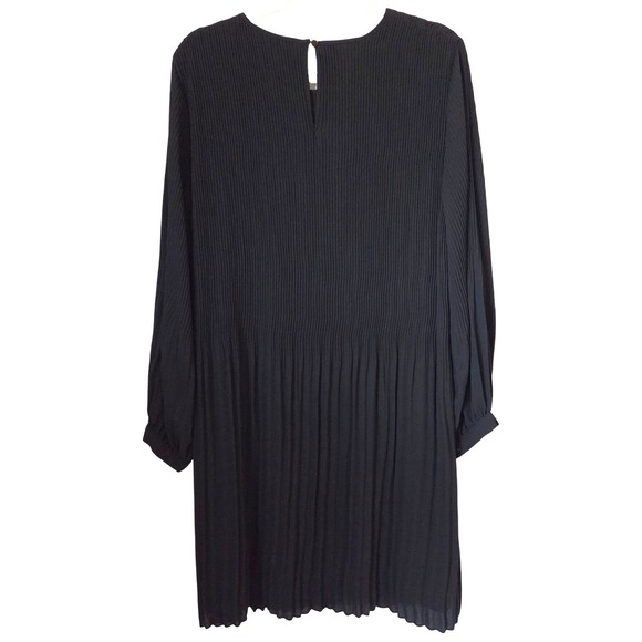 Philosophy Republic Black Pleated Dress Long Sleeve 1X Women's NWT - Picture 1 of 9
